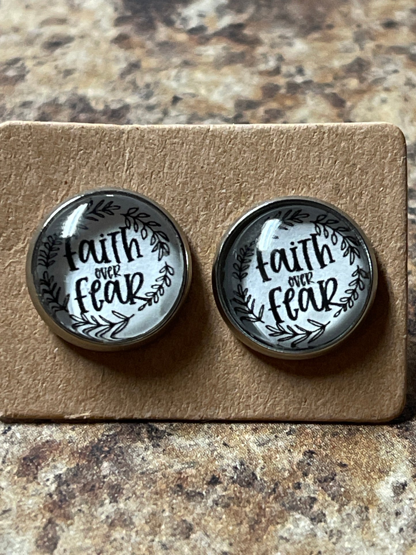 Faith over fear earrings