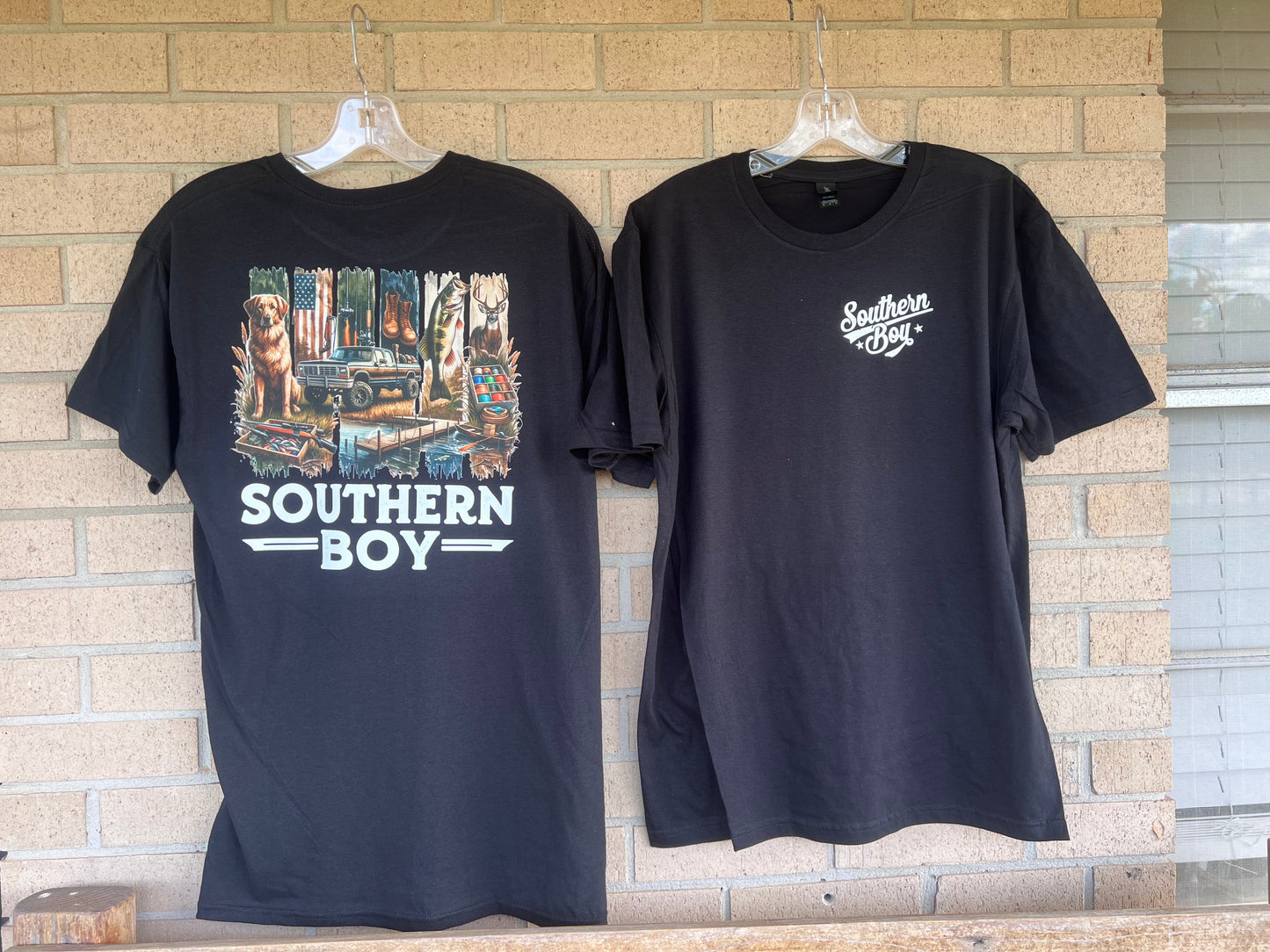 Southern boy tee all things southern a dog, truck, bass, and a deer
