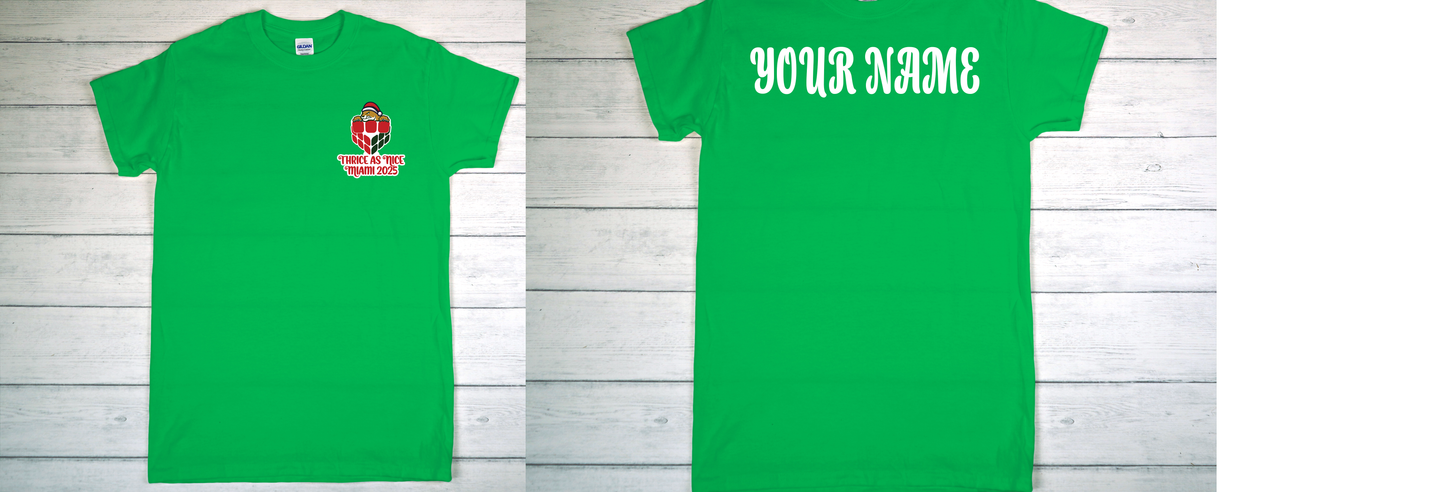Thrice as Nice Miami Cubing Cubers Pocket design Tee