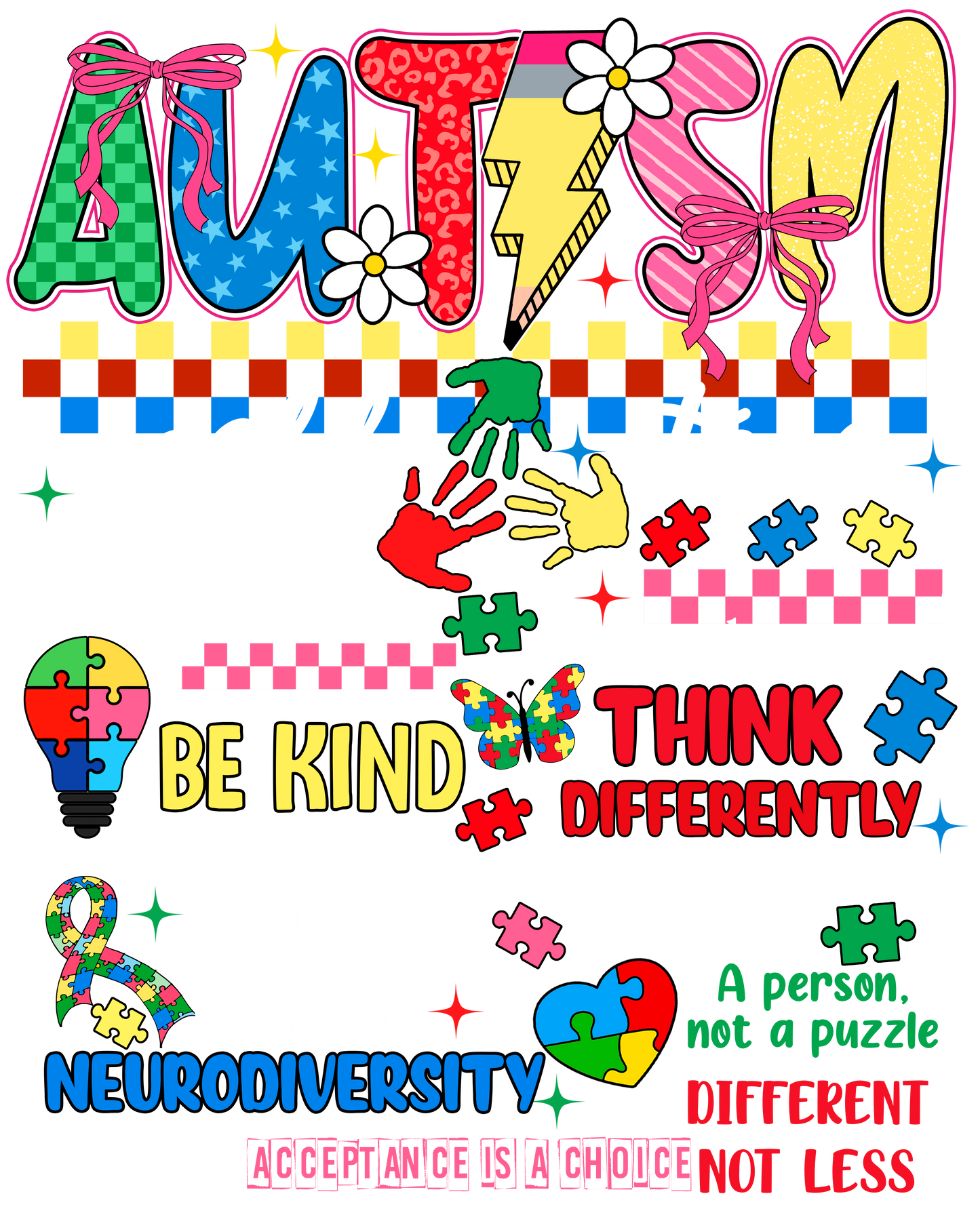 Autism tour 2 DTF or Sublimation Transfer ONLY