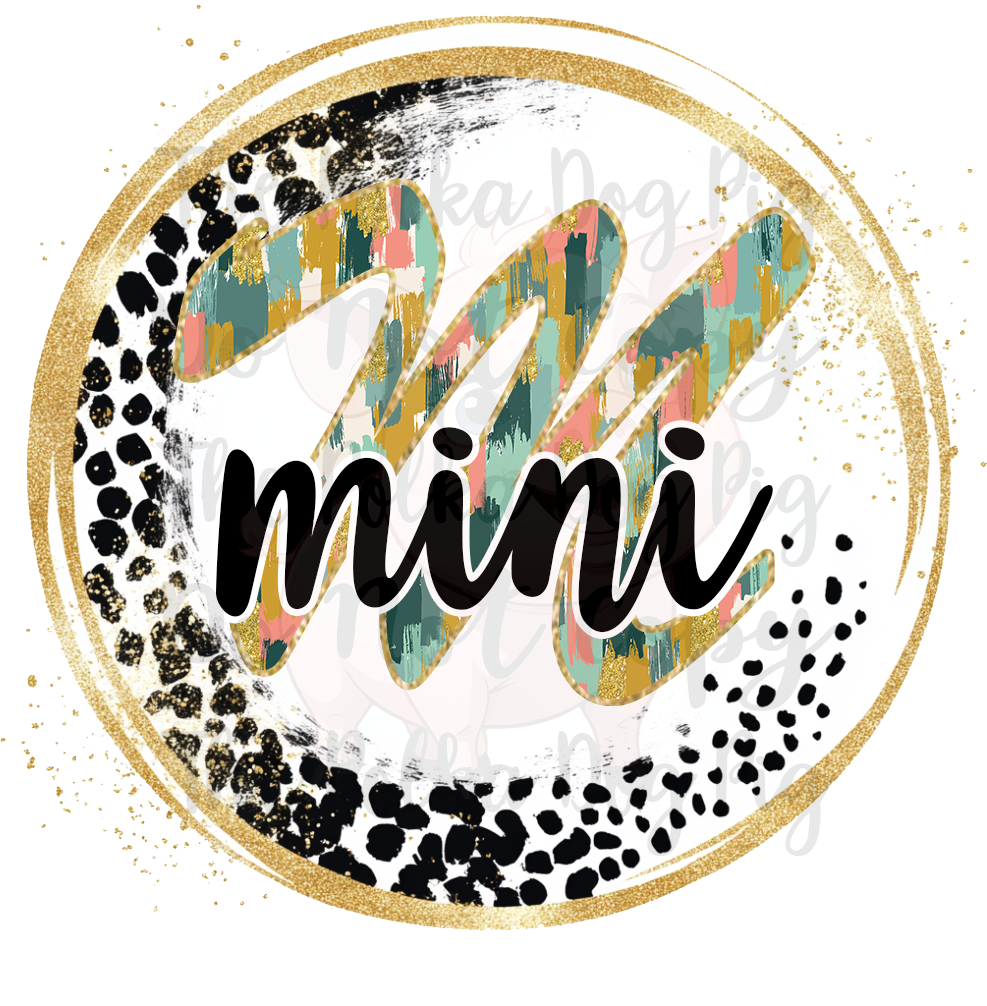 Mini Round Dalmation Print Only