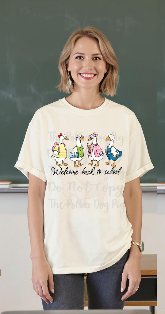 Welcome back to school goose tee