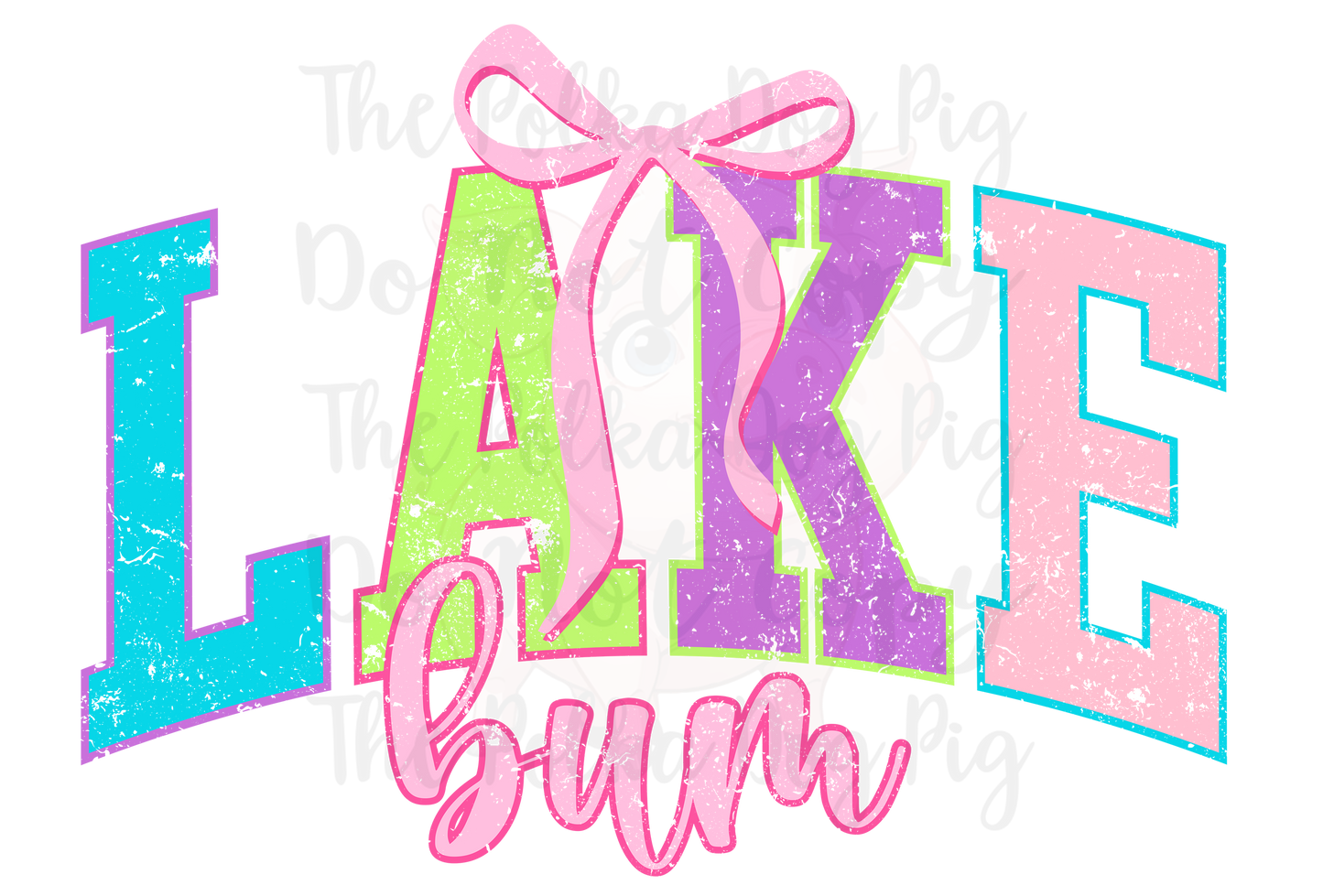 Distressed Lake Bum transfer ONLY