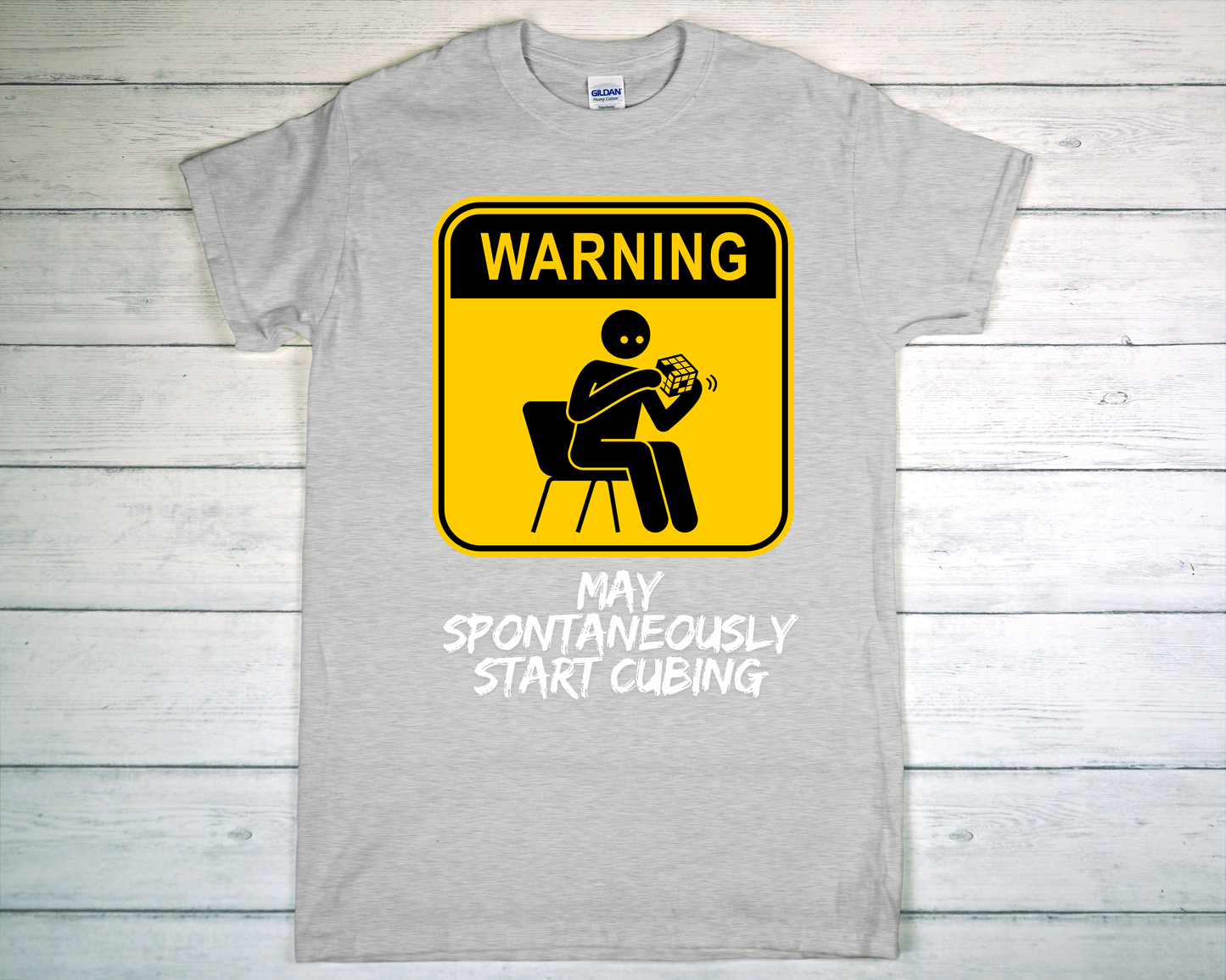 Warning May Spontaneously Start Cubing Tee