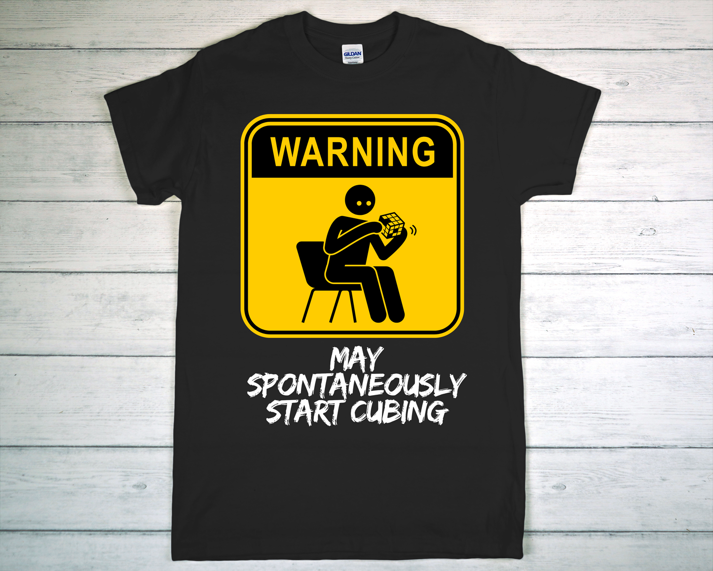 Warning May Spontaneously Start Cubing Tee