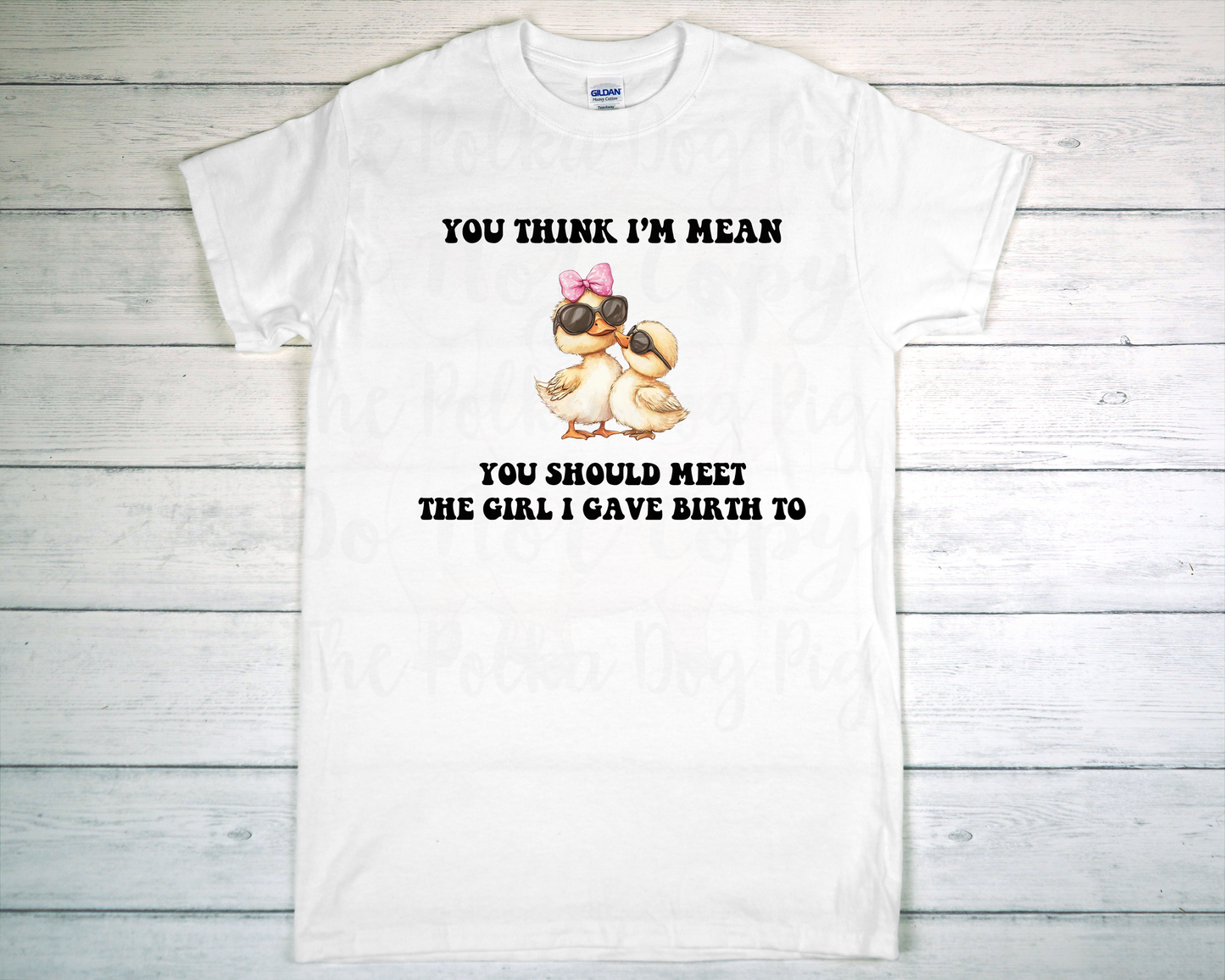 You Think I'm Mean You Should See the Girl i gave birth print ONLY