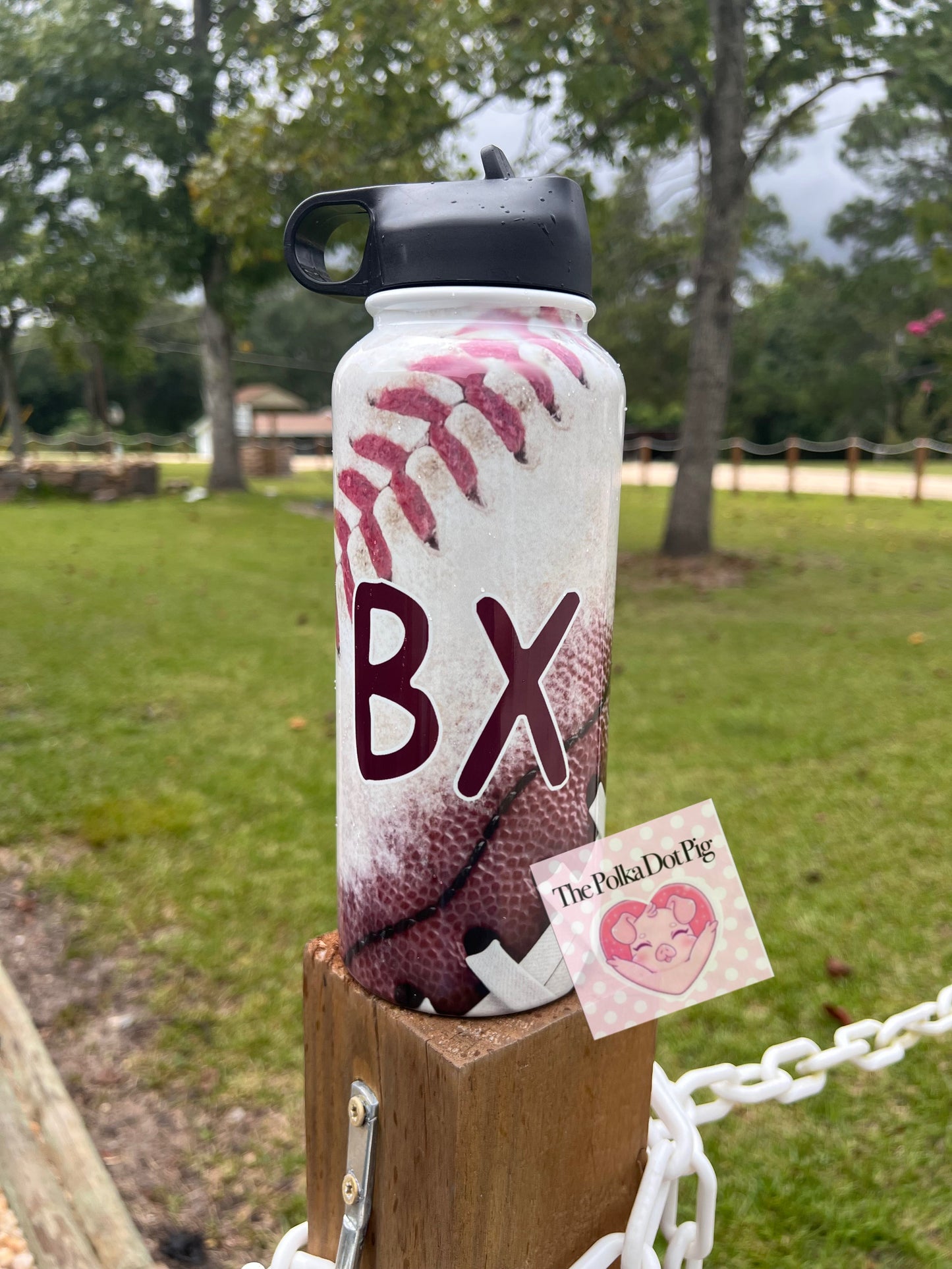 32 oz bottle football/baseball