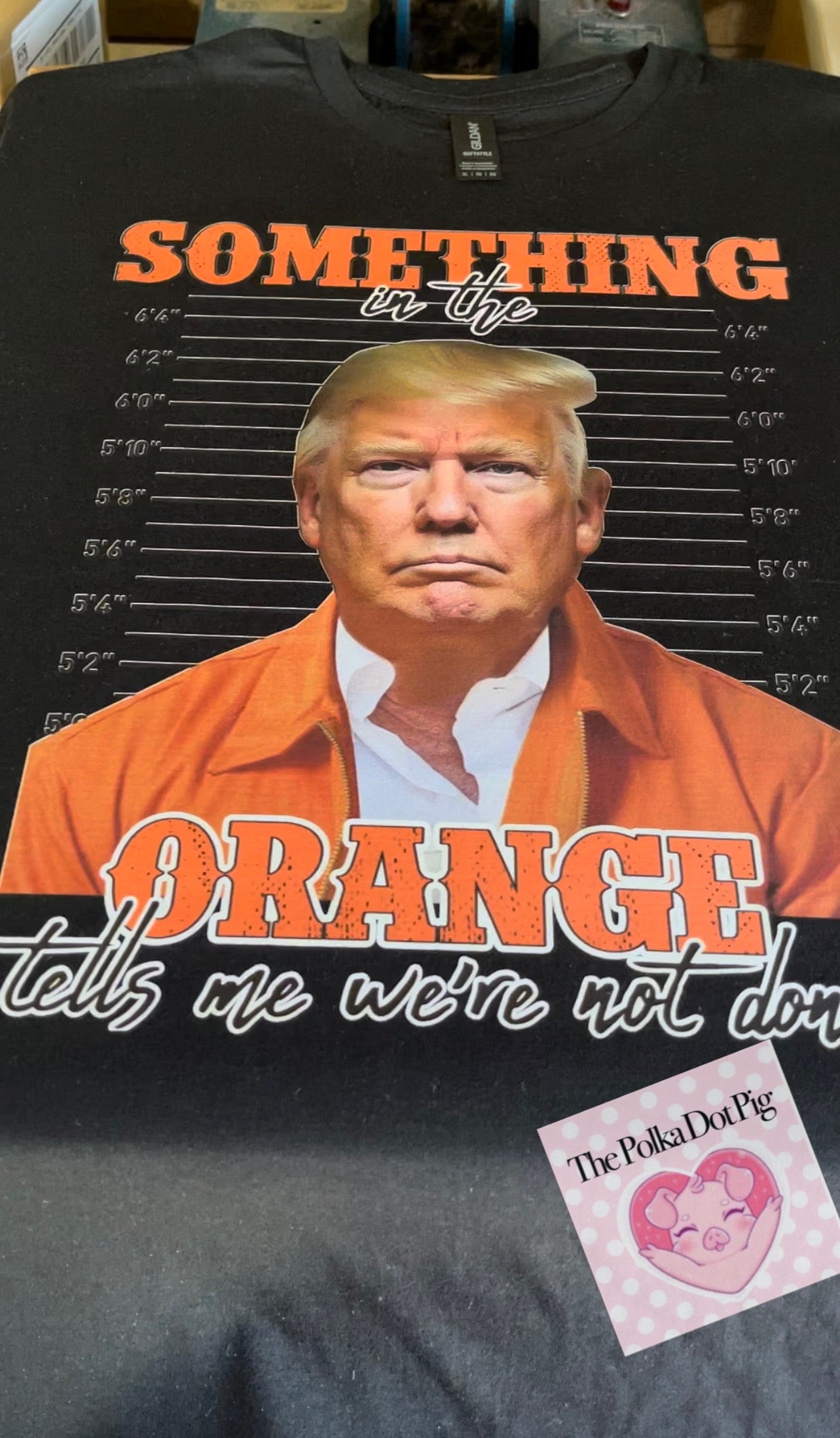 Trump in the orange transfer