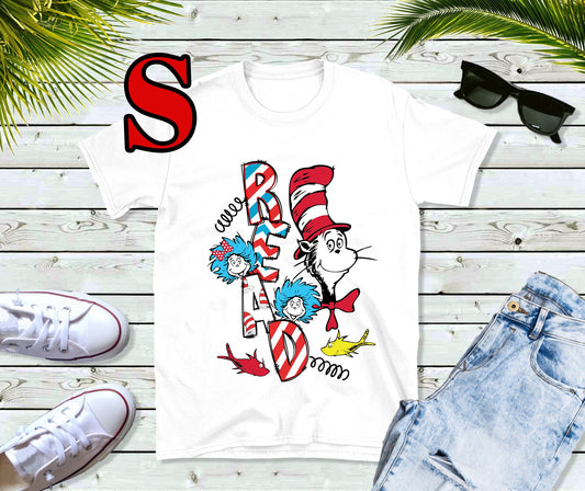 Dr Seuss day read tee