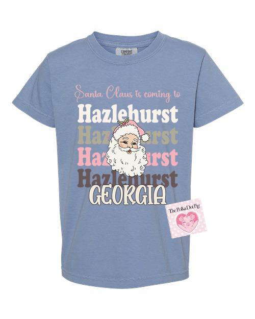 custom town Retro Santa Claus is Coming to Hazlehurst shirt
