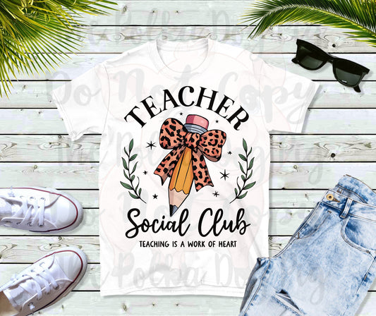 Teacher social club tee