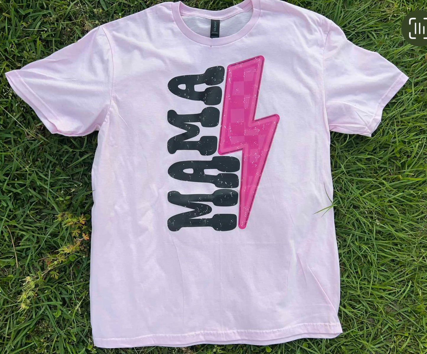 Mama with lightning bolt tee