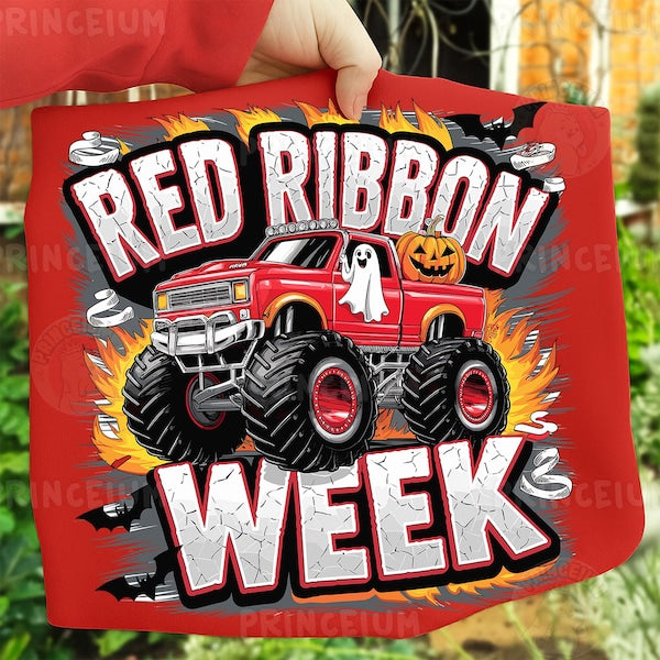Red Ribbon Week Merch Red Ribbon week monster truck tee โ The Polka Dot Pig