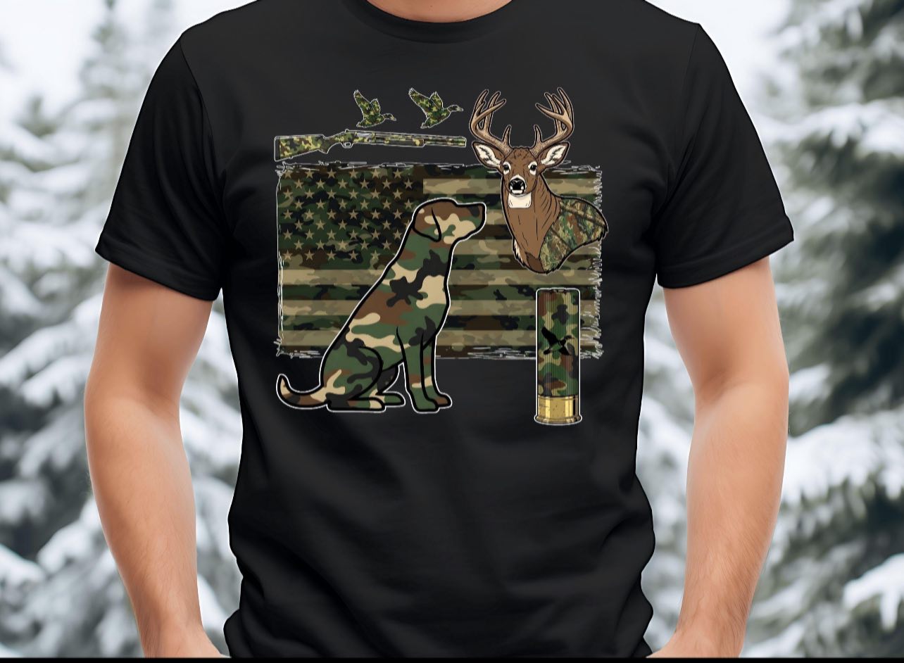 Camo hunter collage tee