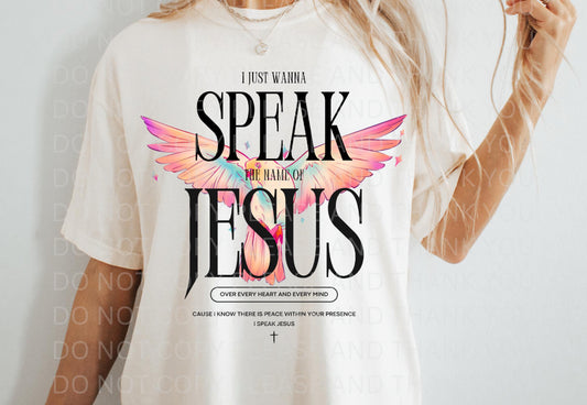 I just wanna speak the name of Jesus tshirt