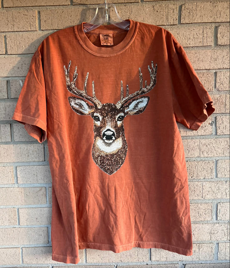 glitzy deer tee
