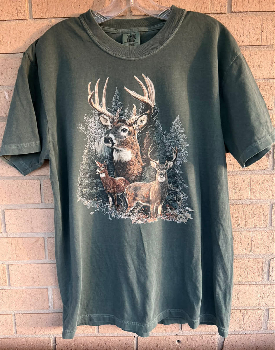 retro deer tee