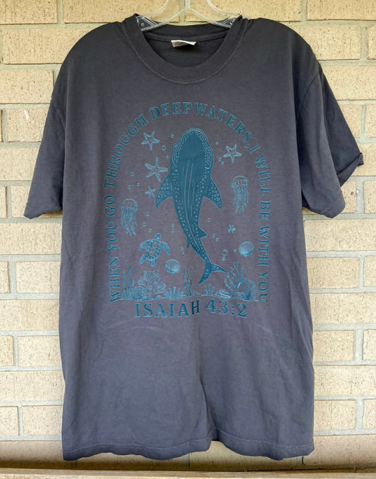 When You Go Through Deep Water Christian Beach tee