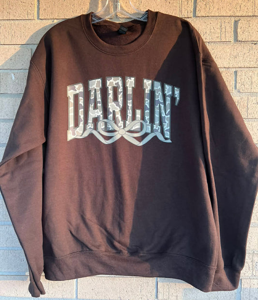 Camo Darlin' with dainty bow tee