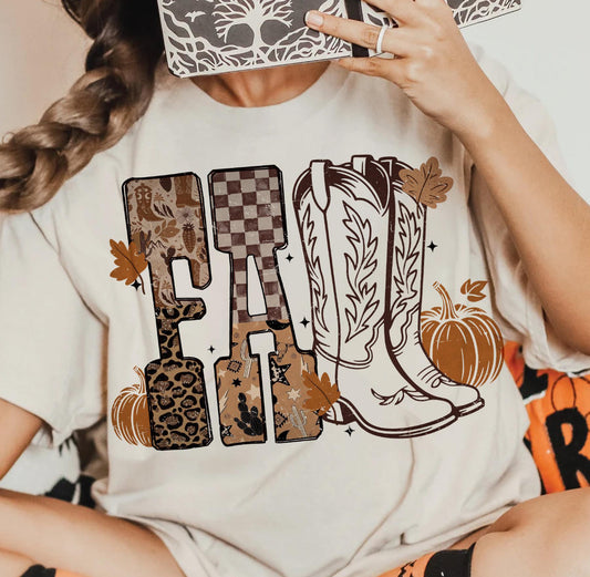 Cowgirl fall tee