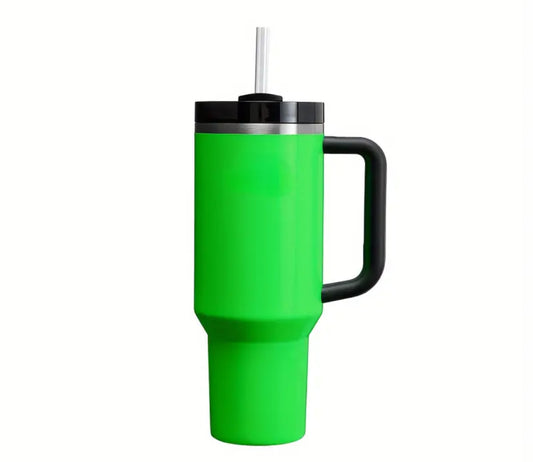 Neon green 40 oz tumbler