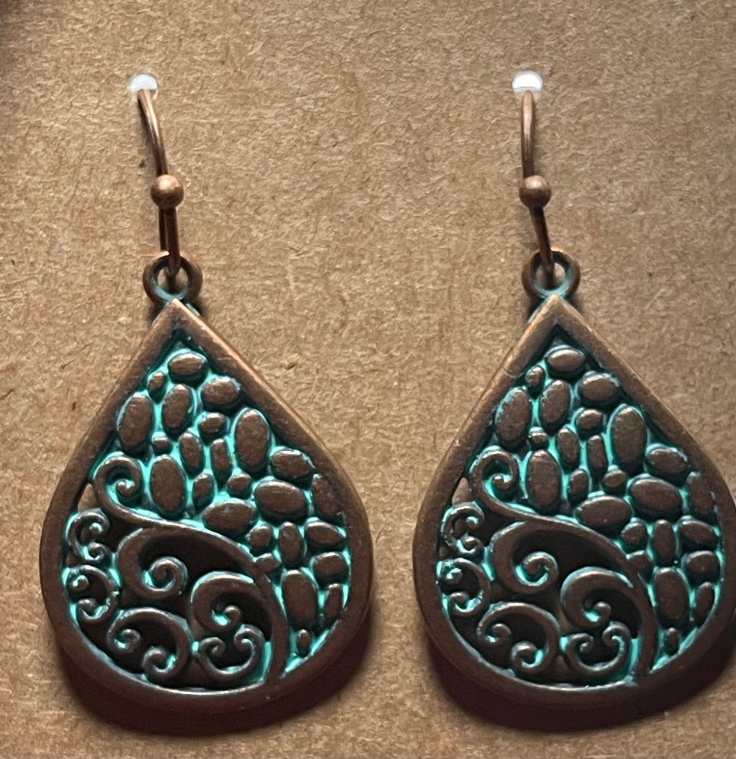 Antique Aztec design earrings