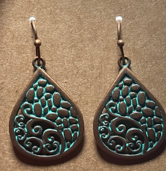 Antique Aztec design earrings