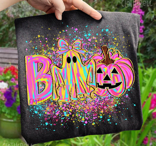 Boo colorful splatter tshirt