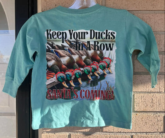 Keep your ducks in a row Santa's coming! tee