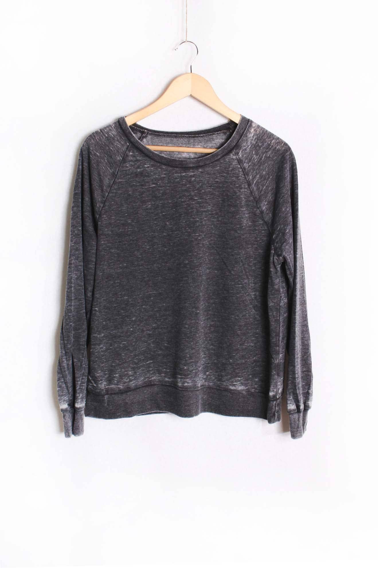 Women's Long Sleeve Rib Cuff & Hem Sweatshirt