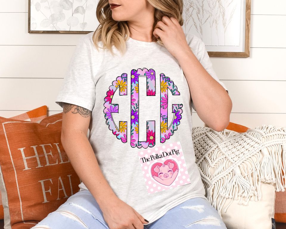 Floral Monogram Shirts