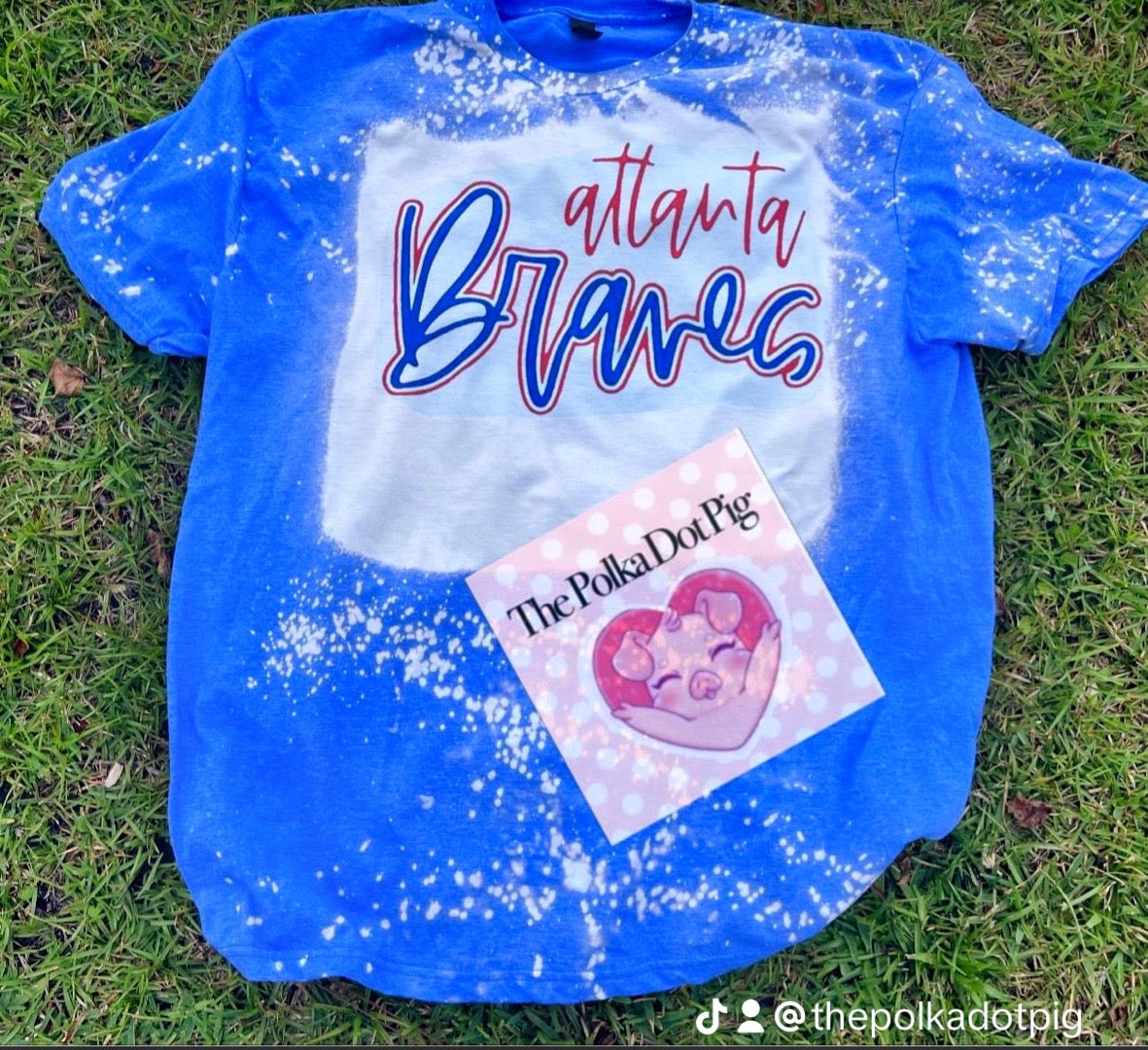 Bleached Atlanta Braves Tee