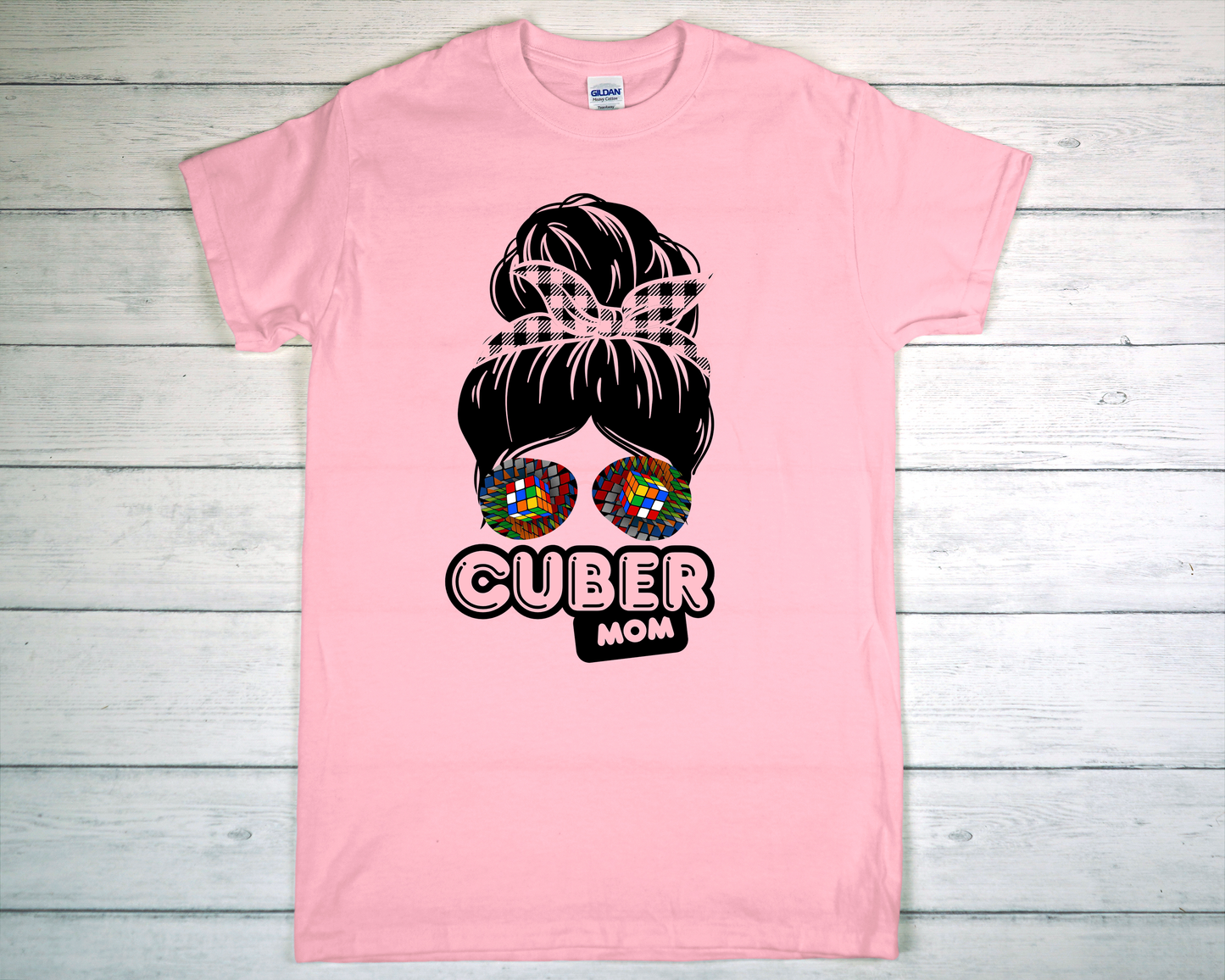 Cuber Mom Messy Bun Tee