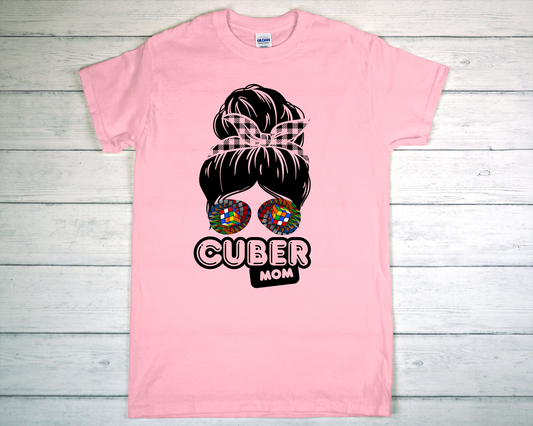 Cuber Mom Messy Bun Tee