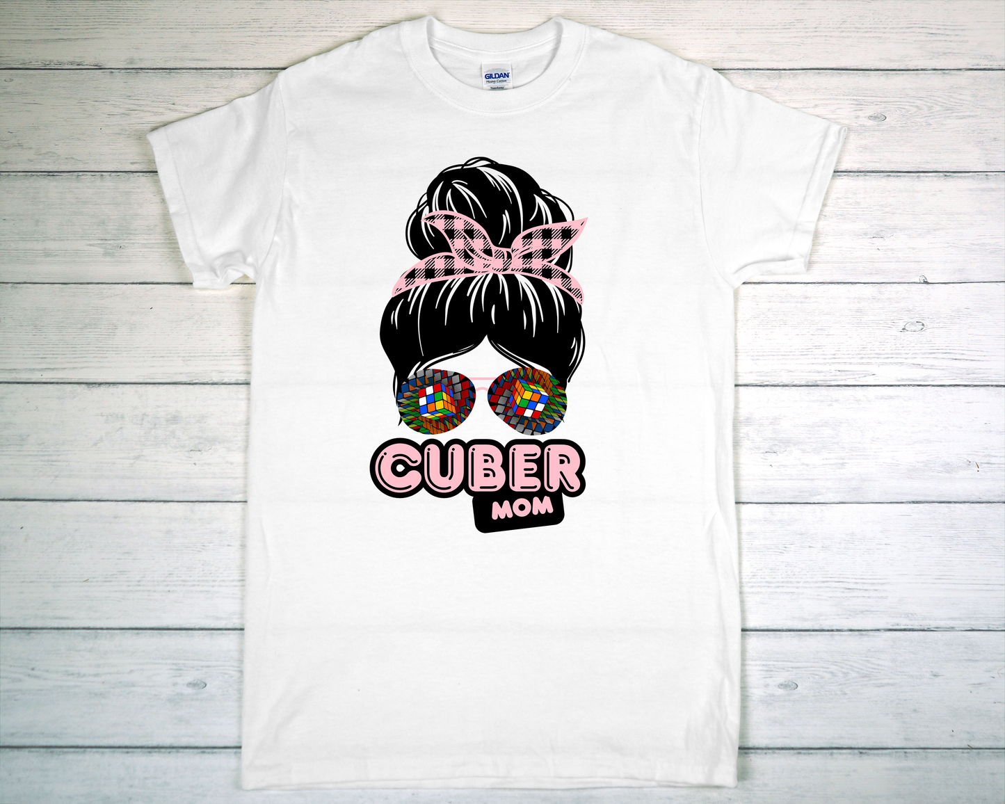 Cuber Mom Messy Bun Tee