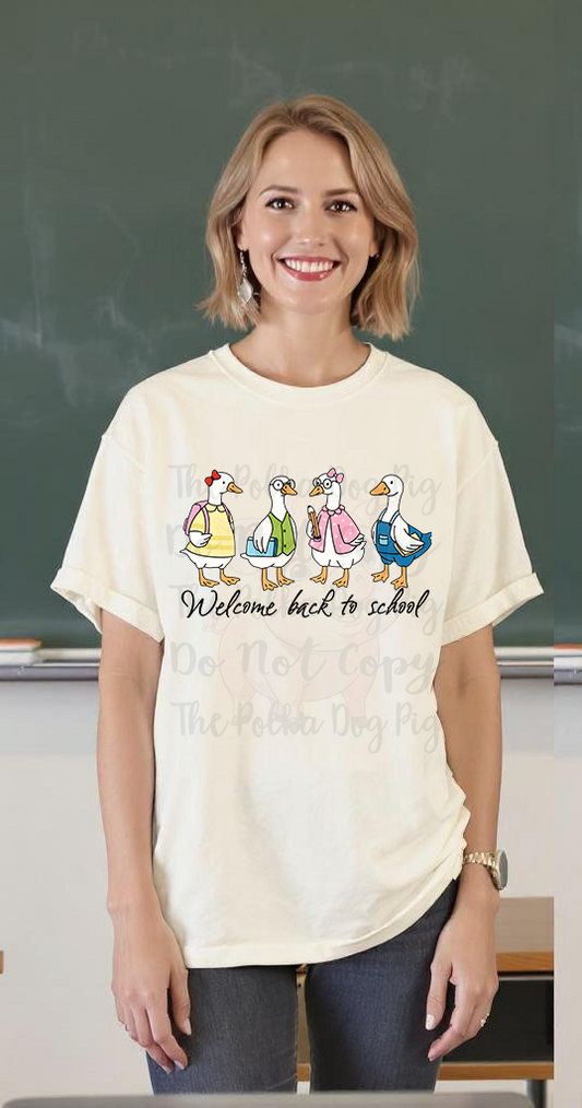Welcome back to school goose tee