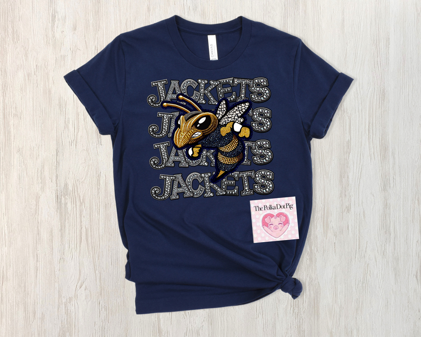 Rhinestone Jackets Yellow Jackets Repeating Shirts