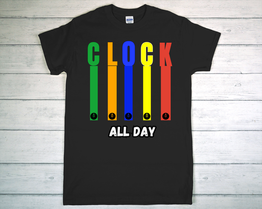 Clock all day tee
