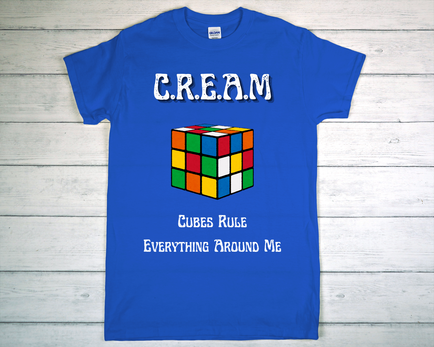 Cream Acronym Cuber tee