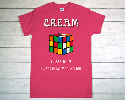 Cream Acronym Cuber tee