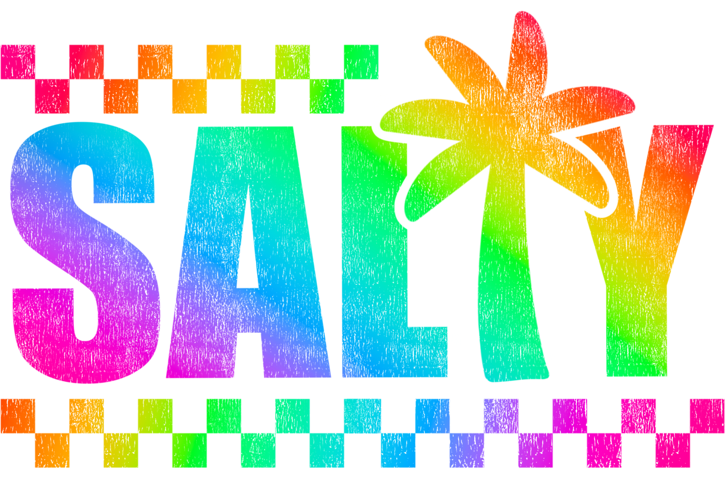 Salty colorful with checkered print only