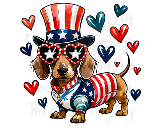 American wiener dog print only