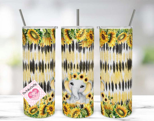 Sunflower Elephant Tumbler