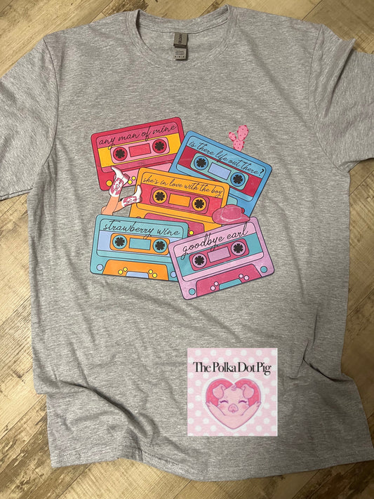 90’s music tee cassette tape tee