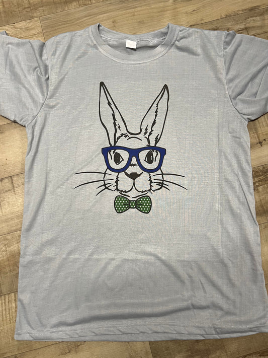 Bunny with bow tie tee