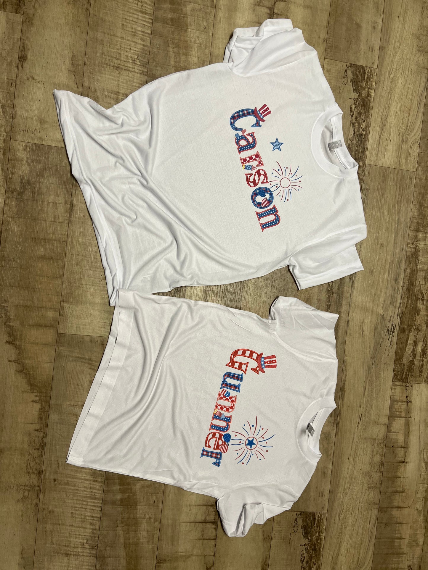 Personalized kid 4th of July tees