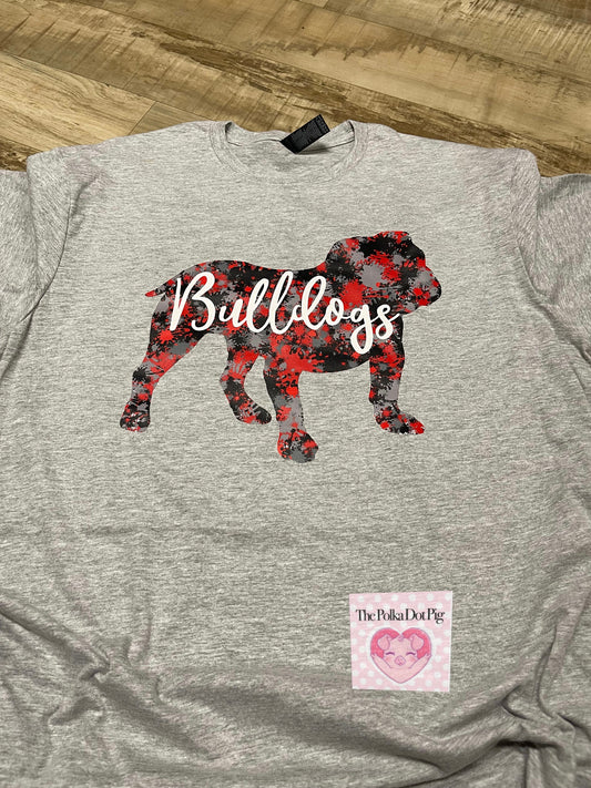 Bulldog splatter tee