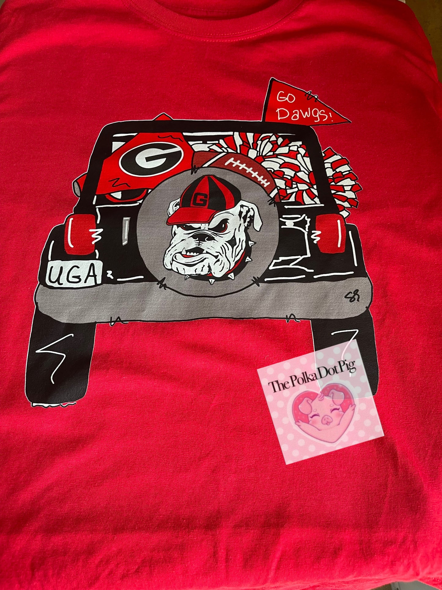 Georgia bulldog jeep tee