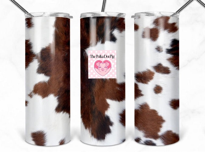 Cow print tumbler