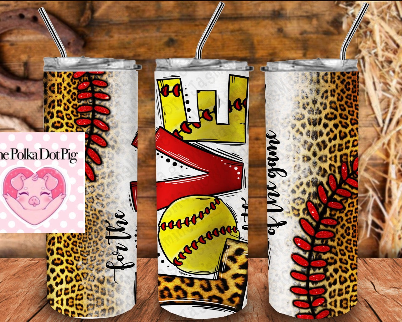 Love softball tumbler